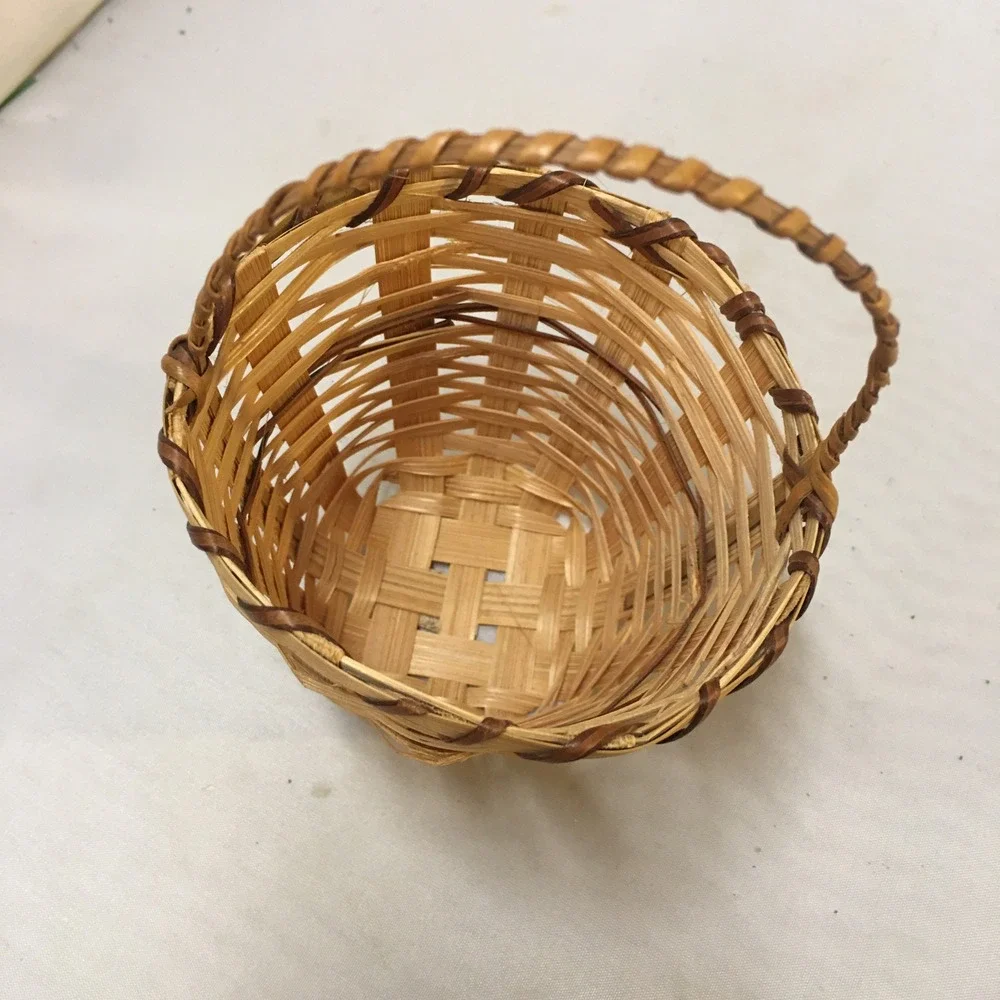 Miniature Woven Basket Unisex OS Tan Philippines Boho Decor Cottagecore